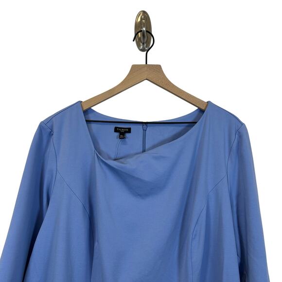 NWT Talbots Blue Sheath Plus Size 3/4 Sleeve Dress Women’s Size 20 W - Picture 6 of 9